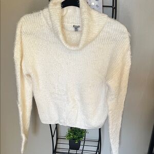 Charlotte Russe Cream Cowl Neck Sweater
